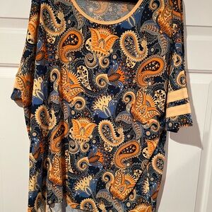 LuLaRoe Paisley Print Irma 2X EUC